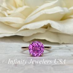 🐕 Big deals! Round Pink Sapphire Solitaire Ladies Ring, Round Extra Facet Solitaire Engagement Ring, 14k Rose Gold Pink Sapphire Statement Ring #6465 only at $445.00 Hurry. #PromiseRing #EngagementRing #TravelRing #ProposalRing #GiftIdeasForHer #BirthdayGift #ElongatedRing #BridalGift #WeddingRing #PinkSapphireRing Gia Certified Pink Ruby Ring, Formal Pink Gia Certified Sapphire Ring, Pink Sapphire Ring Fine Jewelry, Pink Brilliant Cut Sapphire Ring In Fine Jewelry Style, Classic Pink Ruby Ring With Center Stone, Pink Brilliant Cut Sapphire Ring Fine Jewelry, Gia Certified Pink Ruby Ring For Wedding, Pink Gia Certified Ruby Ring For Wedding, Fine Jewelry Pink Sapphire Ring