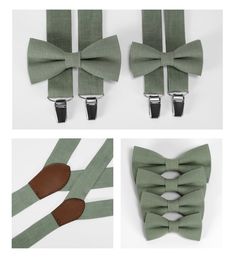 Linen suspenders, completed with genuine leather, are the perfect choice for summer events. Available in all sizes. Classic Adjustable Belts And Suspenders For Summer, Summer Bow Tie With Adjustable Ties As Gift, Adjustable Belts And Suspenders For Summer, Green Summer Party Bow Tie, Summer Gift Bow Tie, Classic Green Bow Tie For Summer, Adjustable Summer Bow Tie, Brown Summer Bow Tie, Green Bow Tie For Summer