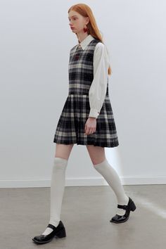 Plaid Spray Short Dress – IN.YOUR Plaid Sequin Dress, Plaid Tea Dress, Black And White Plaid Babydoll Dress, White And Black Plaid Dresses, Chic Luxury Plaid Dresses, Black And White Check Dress For Fall, Short Plaid Dresses, Affordable Plaid Mini Dress For Daywear, H&m Plaid Dress Black