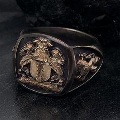 Gold Family Crest, Handcrafted Ring, Silver Signet Ring, Heraldic Jewelry , One of a Kind Ring , Unique Mens Ring, Family Crest Ring - Etsy Family Crest Ring, Family Crest Rings, Custom Watch Faces, Unique Mens Rings, Black Tungsten Rings, Tungsten Mens Rings, Seal Gifts, Signet Rings, Silver Signet Ring