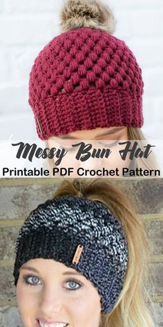 messy bun hat crochet pattern - ponytail hat - winter hat - beanie crochet pattern - women's crochet pattern - amorecraftylife.com #hat #crochet #crochetpattern Crochet Ponytail Hats, Crochet Hat With Ponytail Hole Pattern Free, Ponytail Beanie Crochet Pattern Free, Messy Bun Crochet Hat Pattern Free, Crochet Bun Beanie, Ponytail Hat Crochet Free Pattern, Crochet Messy Bun Hat Pattern Free, Crochet Ponytail Beanie, Crochet Ponytail Hat