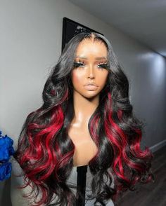 Hair Color Red Highlights, Hair Patterns, Human Hair Color, Blonde Lace Front Wigs, Short Hair Wigs, Red Wigs, Colored Wigs, Hair Color Highlights, Lace Hair