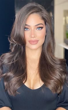 Dark Chocolate Hair, Dark Chocolate Brown Hair, Rambut Brunette, Chocolate Hair, Hair Color For Women, Hair Inspiration Color, Hair Inspo Color