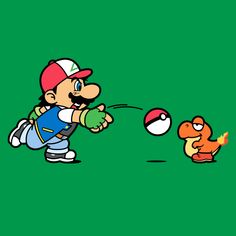 an image of mario and his friends playing with each other