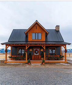 Green Exterior, Cute Little Houses, Design For Christmas, Gorgeous Houses, Farmhouse Porch, Farmhouse House, Custom Home Designs, Mountain House, Beautiful Country