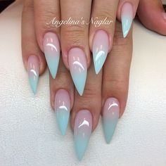 Stiletto nails @KortenStEiN Mermaid Nail Art, Stiletto Nail Art, Her Nails, Mermaid Nails, Nail Powder, Super Nails, Pink Nail, Hot Nails