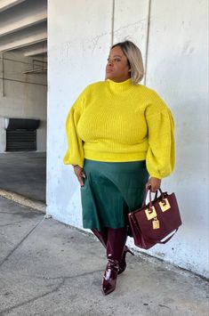 Formal Business Attire Women Plus Size, Plus Size Turtle Neck Outfit, Sweater Business Casual Plus Size, Sweater Vest Plus Size Outfit, Pleated Skirt Outfit Fall Plus Size, Turtleneck And Skirt Outfit Plus Size, Formal Business Attire Women, Mock Neck Top Outfit, Plus Size Professional