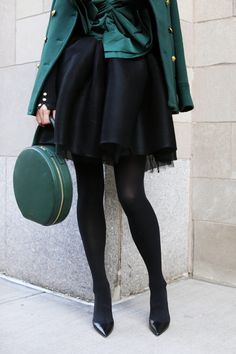 Black And Green Outfit, Blair Eadie, Dress Winter, Fashion Sites, Green Outfit, Holiday Outfits, Autumn Winter Fashion, Green Dress