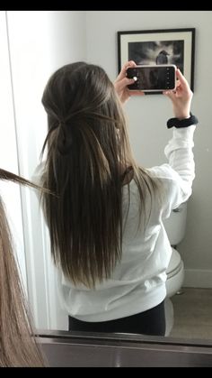 Hairstyle Idea, Vlasové Trendy, Hair Stylies, 짧은 머리, Hair Stylist Life, Easy Hairstyles For Long Hair, Half Up Half Down, Aesthetic Hair, Hair Dos