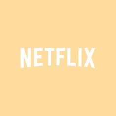 the word netflix is written in white on an orange background