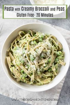 pasta with creamy broccoli and peas gluten free 20 minutes