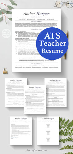 The Art of Resume | ATS friendly teacher resume template design | ATS compatible teaching cv design with cover letter Principal Resume, Teaching Summary, High School Teaching, Elementary Teacher Resume, Teacher Cv, Ats Friendly Resume