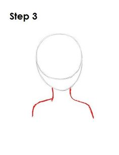 a drawing of a person's head with the words step 3