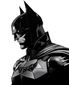 a black and white drawing of batman