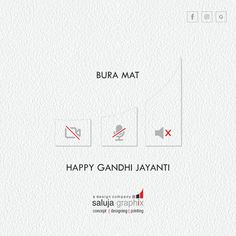 happy gandi javanti greeting card with the words,'bura mat '