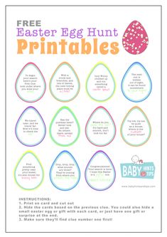 an easter egg hunt printable for babies