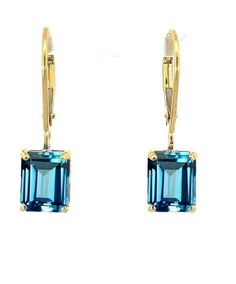 Octagon 7X5MM London Blue Topaz Earing Topaz Leverback Earing Women Jewelry Gift Blue Topaz Crystal, Find Inner Peace, Topaz Crystal, Finding Inner Peace, London Blue Topaz, London Blue, Inner Peace, Blue Topaz, Good Luck