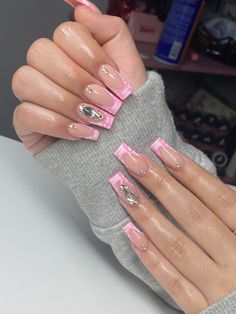 Croc Skin Nails, Pink And White Croc Nails, Pink Croc Nails Almond, Pink Snake Nails, Pink Croc Print Acrylic Nails, Pink Crocodile Nails