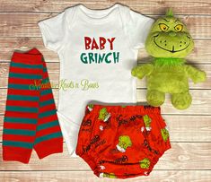 Boys Baby Grinch Christmas Onesie / Shirt, Baby, toddler. Sizes Newborn thru 24 months available. You choose to add on leg warmers or just purchase the outfit. Looking for a fun, festive outfit for Christmas Holiday occasion? This outfit is fun for Holiday parties or daily wear. Toddler Christmas Outfit, Baby Grinch, Boys Christmas Outfits, Toddler Skirt, Christmas Onesie, Girls Coming Home Outfit, Girl Onesies, Grinch Christmas, Boys Christmas