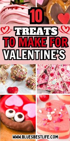 A collection of Valentine's Day treat ideas for kids and adults. Recipes For School, Cute Recipes, Treats For Kids, Sweet Ideas, Themed Cupcakes, Valentine Treats, Homemade Treats, Simple Valentine