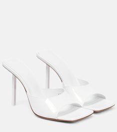 Jacquemus - Les Mules Bagnu cotton mules | Mytheresa Amina Muaddi, Leather Mules, Leather Items, Mule Clogs, Mules Shoes, High Heel Sandals, Cow Leather, Mule, Martini