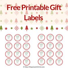 free printable christmas gift labels that are perfect for kids to use in the holiday season