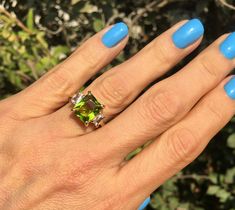 Don't miss this opportunity to own this beautiful gemstone ring crafted in 14k gold filled => Gemstone Type - Peridot, Clear Quartz => Gemstone Cut - Faceted => Gemstone Size - 8*10 mm, 3*5 mm => Total Number of Gemstones - 3 => Metal Type - 14k Gold Filled (Tarnish Resistant And Nickel Free) - also available in 925 sterling silver * Please contact me for pricing on a sizes larger than 11 * ~ Feel free to ask me about custom made designs. ❏ Replacements and custom orders : ✪ 925 s Fine Jewelry Green Rings With Rectangular Stone, Green Square Cut Ring With Center Stone, Green Square Cut Rings With Accent Stones, Green Rectangular Diamond Ring For Gift, Green Rectangular Diamond Ring Gift, Green Rectangular Stone Ring, Gift Green Rectangular Diamond Ring, Statement Engagement Ring, Rectangle Ring