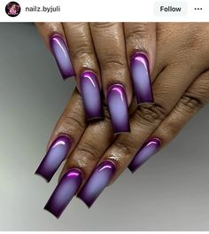 Purple Nails Chrome, Aura Nails Purple, Aura Chrome Nails, Chrome Aura Nails, Nails Aura, Purple Chrome Nails, Purple Chrome, Aura Nails, Nails Chrome