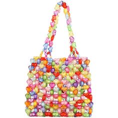 Candy Hearts Beaded Handbag This elegant Candy Hearts Beaded Handbag is the perfect accessory for any outfit. Adorned with unique, pastel-colored candy heart beads, this handbag is both stylish and playful. With its spacious interior, it's perfect for carrying all of your essentials while adding a touch of charm to your look. Size: 20*21cm / 7.9*8.3 inMaterial: Plastic Kawaii Swimsuit, Kawaii Bags, Anime Lingerie, Cottagecore Fashion, Candy Hearts, Kawaii Accessories, Kawaii Dress, Beaded Handbag, Cute Outfits For School