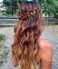 Great looking hair for the holidays with REMY CLIPS quality hair extensions. Get head turning hair in seconds! www.remyclips.com Long Ombre Hair, Auburn Balayage, Prom Hair Down, Hairstyle Gallery, Boho Hairstyles, Homecoming Hairstyles, Beach Hair