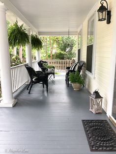 the porch is clean and ready for us to use