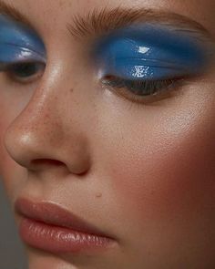 Makeup Definition, Eye References, Future Makeup, Makey Makey, Glossy Eyeshadow, Blue Makeup Looks