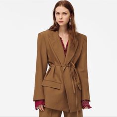 Questions? Leave A Comment Below! Blazer Designs, Wool Blend Jacket, Tailored Blazer, Casual Blazer, Oversized Blazer, Zara Jackets, Fashion Vintage, Cotton Jacket, Vintage Cotton