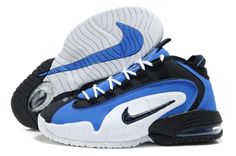 Nike Air Max Penny Hardaway 1 Blue/Black/White Basketball shoes White Men Shoes, Nike Shox Shoes, Wholesale Nike Shoes, Nike Air Max Thea, Nike Air Huarache