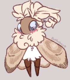 Moth Oc, Bee Drawing, Cute Animal Drawings Kawaii, Creature Drawings