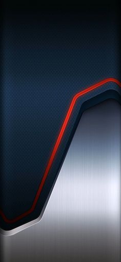 an abstract metal background with red and blue lines on the bottom, as well as a curved corner