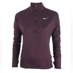 Brand: Nike Style: Dri-Fit Half Zip Running Shirt Color: Burgundy (Purple) Condition: New With Tags. See All Pictures For Details And Measurements. Size: Extra Small -Half Zip Front Closure -Long Sleeves -Thumbholes Nike Workout Tops For Fall, Nike Tops For Sports In Fall, Purple Stretch Sportswear Tops, Fitted Nike Tops For Fall, Nike Purple Fitted Top, Fitted Nike Purple Tops, Nike Purple Sportswear Top, Nike Purple Sporty Tops, Purple Nike Sporty Top