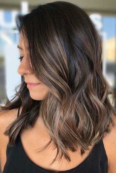 Cool Brown Highlights, Brunette With Blonde Highlights, Partial Highlights, Cool Brown, Brown Ombre Hair, Hair Color Light Brown, Beautiful Hair Color, Brown Hair Balayage, Brown Balayage