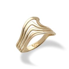 Nalu Ring in Gold - 11mm-Maui Divers Jewelry Hawaiian Rings, Coral Rings, Heirloom Rings, Handmade Silver Jewellery, Hawaiian Jewelry, Wave Ring, Coral Ring, Ocean Wave, Nalu