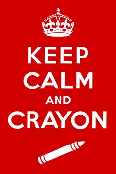 a red and white poster with the words keep calm and carry on