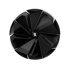 a black and white photo of an object in the shape of a wheel on a white background