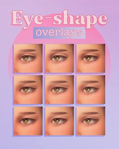 an advertisement for eye - shape overlays