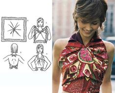 15 Tying Ways to Turn Scarf into Fashion Top How To Tie A Scarf Shirt, Wear A Scarf, Tie Women