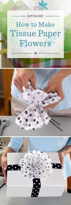 how to make tissue paper flowers out of toilet paper - diy gift ideas for mother's day