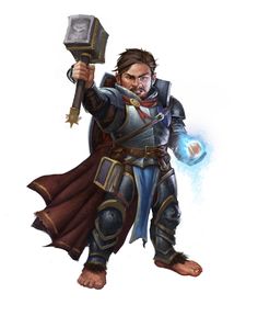 Gnome Paladin, Halfling Paladin, Halfling Character Art Male, Dnd Gnome Art, Npc Art, Dnd Cleric, Epic Characters