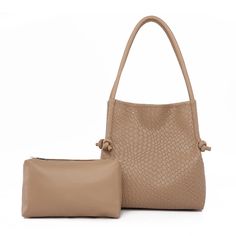 Luxury Leather Large Capacity Two in one Tote Designer Woven Leather Shoulder Bag Soft Leather Bag, Stylish Tote Bag, Chic Leather, Leather Handbags Crossbody, Crossbody Tote Bag, Designer Crossbody Bags, Tote Bag Leather, Crossbody Tote, Color Khaki