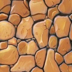 an image of a stone wall made up of rocks or stones that are brown and tan