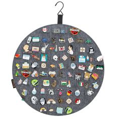 PRICES MAY VARY. The Creative Round Style Hanging Brooch Pin Display Holder Size：diameter, 40 cm / 15.74 inch; package, 40 x 20 cm x 0.5 cm; weight, 100 g; capacity, store or collect, display up to 76 pins, helps find the brooch you need right away, easily to organize and protect them. (Pins not included.) Quality Materials: our cute brooches pin storage organizer is made of felt material, different colors on the front and back, great process and durable material. Display Your Pin Buttons Collec Pin Banner, Ballerina Jewelry Box, Enamel Pin Display, Collection Storage, Ballerina Jewelry, Felt Wall Hanging, Pin Display, Hanging Jewelry Organizer, Stackable Jewelry