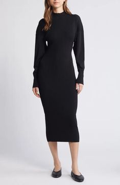 Discover great products at the best prices at Dealmoon. Rib Cutout Back Long Sleeve Sweater Dress. Price:$75.00 at Nordstrom Feminine Care, Long Sleeve Sweater Dress