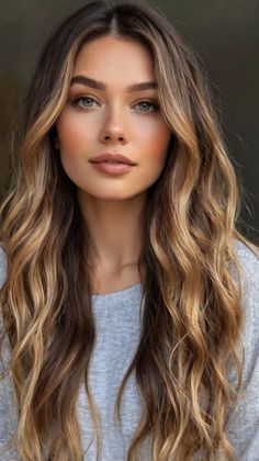 Long Hairstyles Volumizing Haircuts, Dark Brown And Blonde Hair, Long Choppy Layers, Dark Brown And Blonde, Brown And Blonde Hair, Edgy Long Hair, Long Hairstyles For Women, Haircuts Long, Brown And Blonde